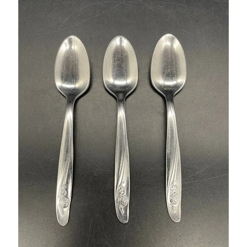 Vintage Oneida Roseanne Custom Stainless Set of 3 Flatware Spoons